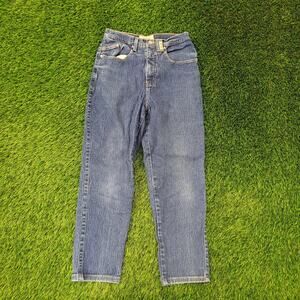 SASSON Tapered Denim Jeans Womens 2/3 26x26 TALON Zip Retro